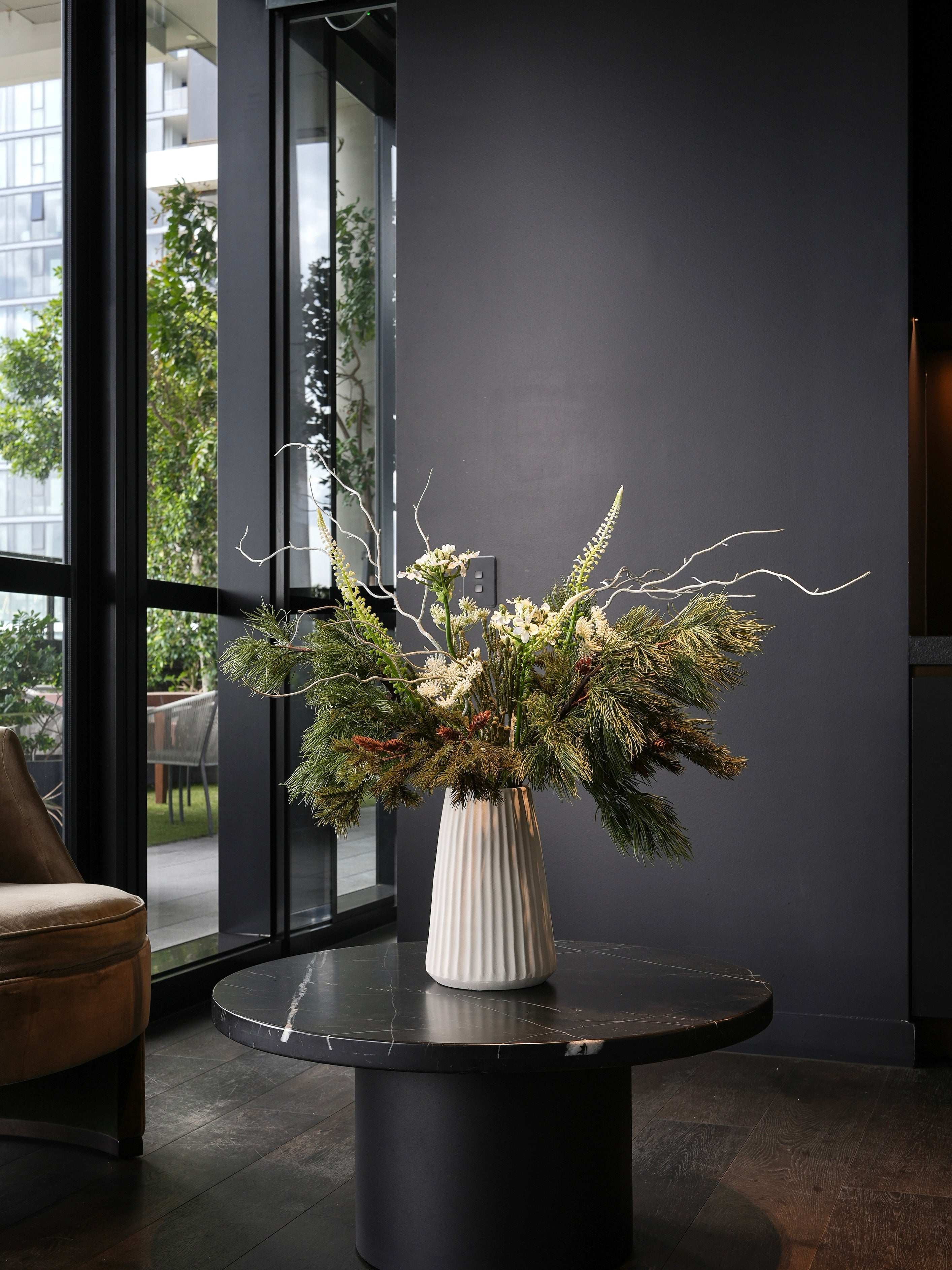 THE AIRE - Soft White, Green & Brown