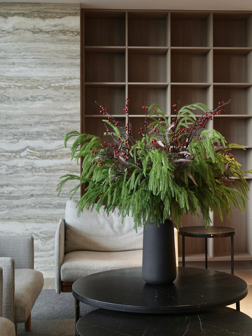 THE GROVE - Green Foliage & Red