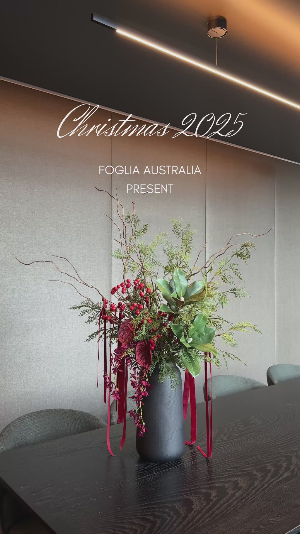 THE SYLAS - Green Foliage & Dark Red